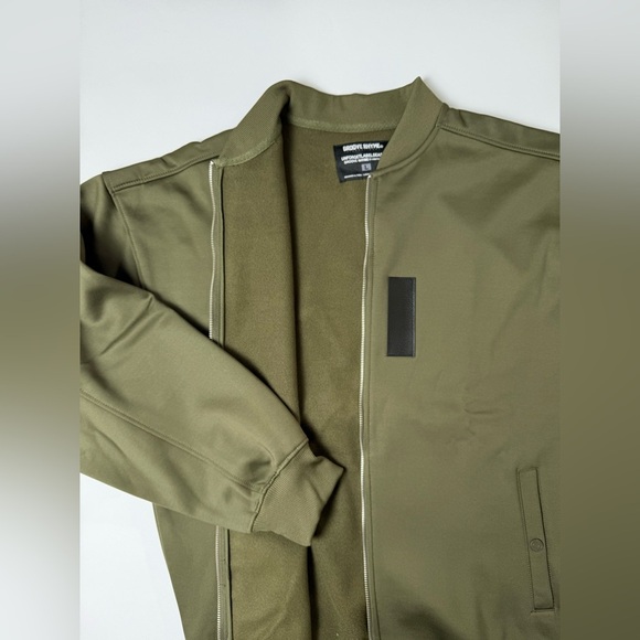 NWT Groove Rhyme| Fleece Bomber Jacket Unisex Style | Khaki | Size L - Picture 4 of 8